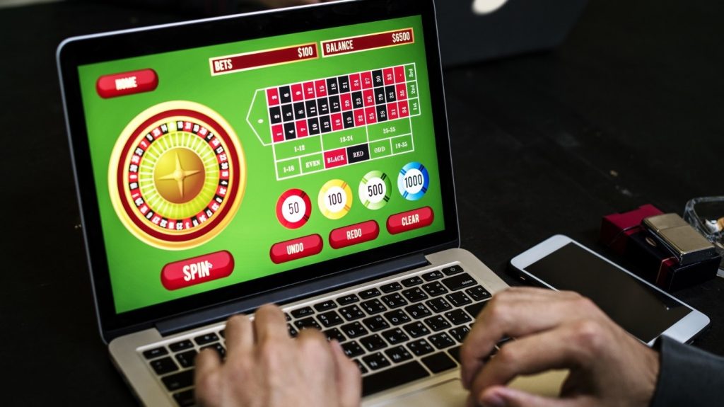 Man Playing Online Casino